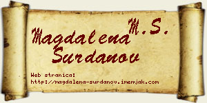 Magdalena Surdanov vizit kartica